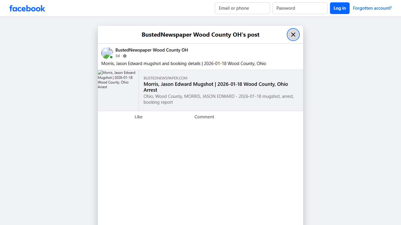 Morris, Jason Edward... - BustedNewspaper Wood County OH | Facebook